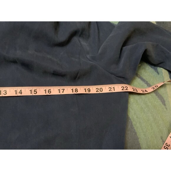 Chico's Women’s 2 US L Blue Drape Jacket, Soft Twill Lyocell Open Front Blazer - Picture 10 of 12